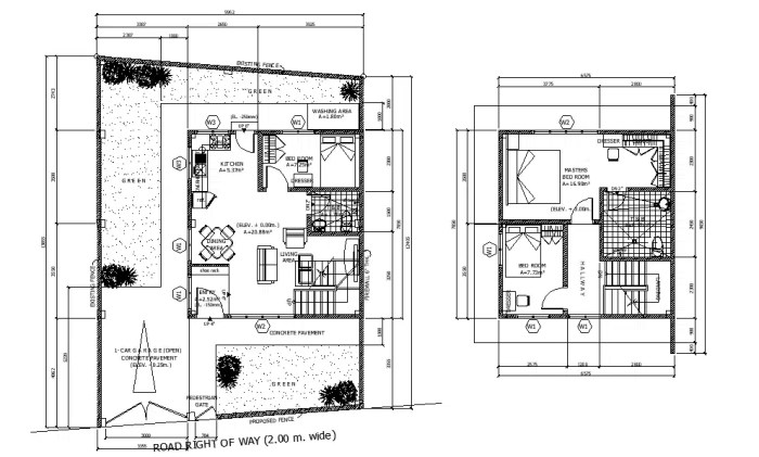 Desain rumah tanah ukuran 9x14