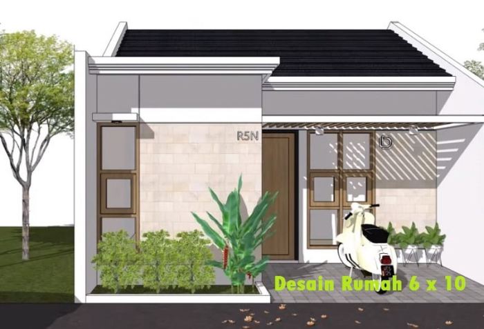 Desain rumah ukuran 6x20