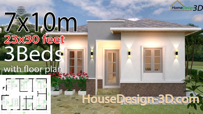 Desain rumah ukuran 7x10 meter