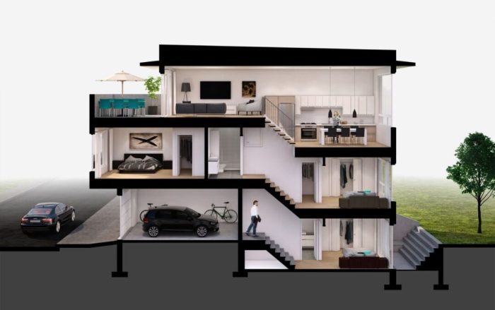 Desain rumah semi basement