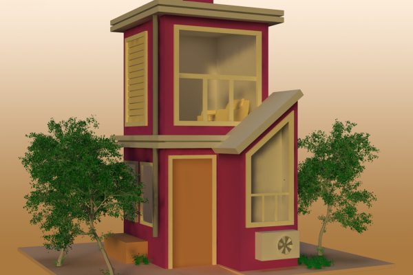 Desain rumah sederhana 3d