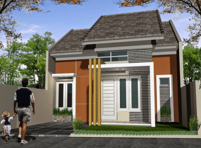 Desain rumah type 45 tampak depan