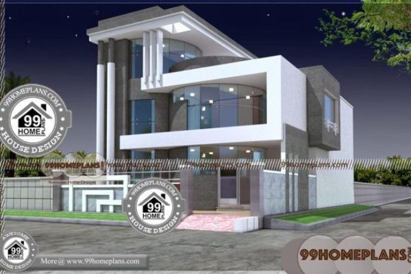 Desain rumah villa 2 lantai