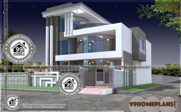 Desain rumah villa 2 lantai